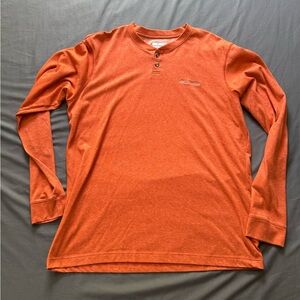 Columbia Orange Long Sleeve Tee Casual Comfort